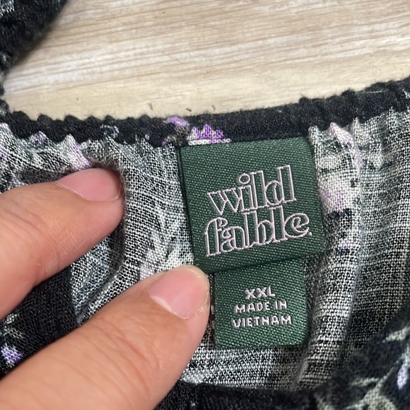 Wild Fable Size XXL stretchy floral tiered peasant baby doll dress - Picture 3 of 4